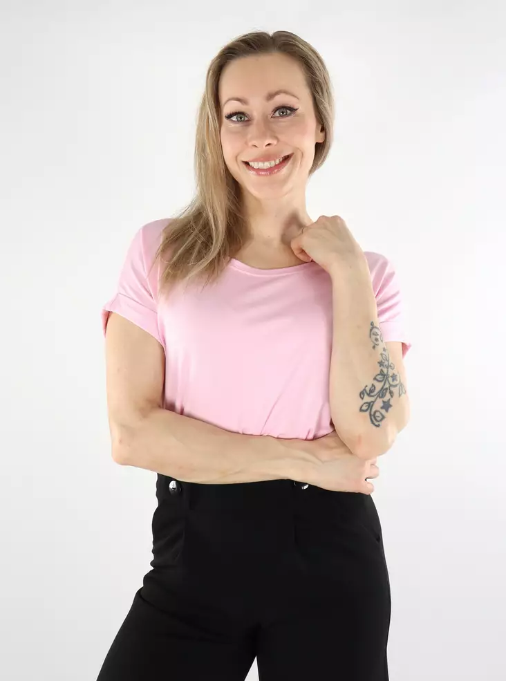 Only dam t-shirt ONLMOSTER O-Neck rosa dam - T-shirts för damer - 138209 - 1