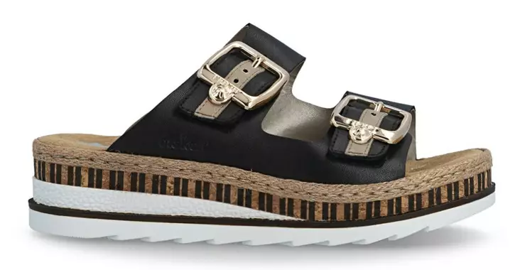 Rieker damslippers V7955-00 svart - Rieker mulor - 140619 - 1