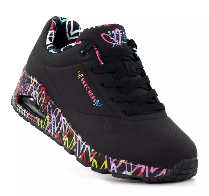 Skechers dam sneakers 155506/BBK UNO - LOVING LOVE svart - Skechers sneakers - 138069 - 1