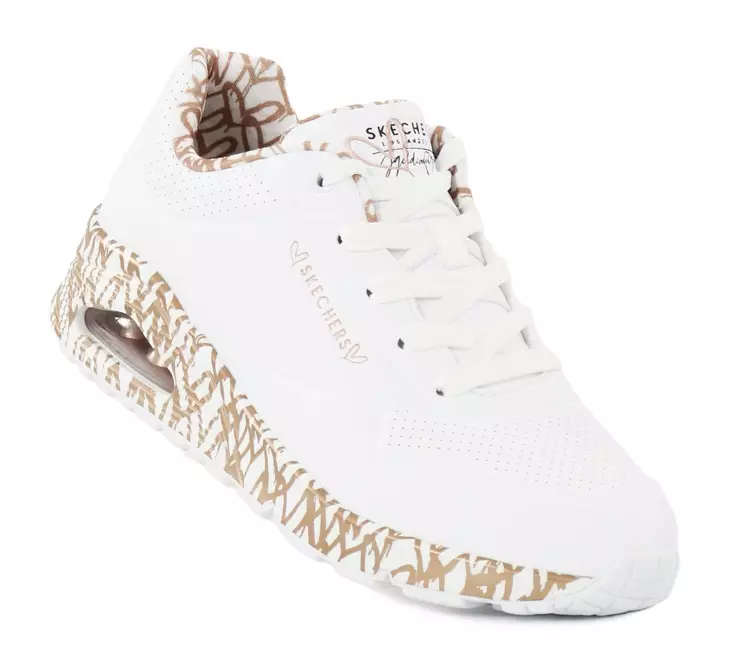 Skechers dam sneakers 155506/WTRG UNO - LOVING LOVE vit/roséguld - Skechers sneakers - 138099 - 1